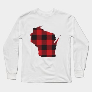 Wisconsin Plaid Flannel Print Long Sleeve T-Shirt